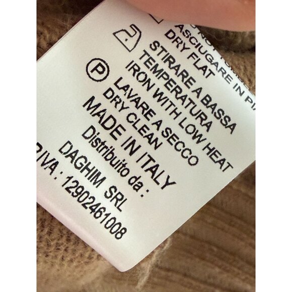 Eredi Pisano Mens Button-Up Cardigan Sweater Brown Wool Blend Ribbed Collar & He - Picture 7 of 8